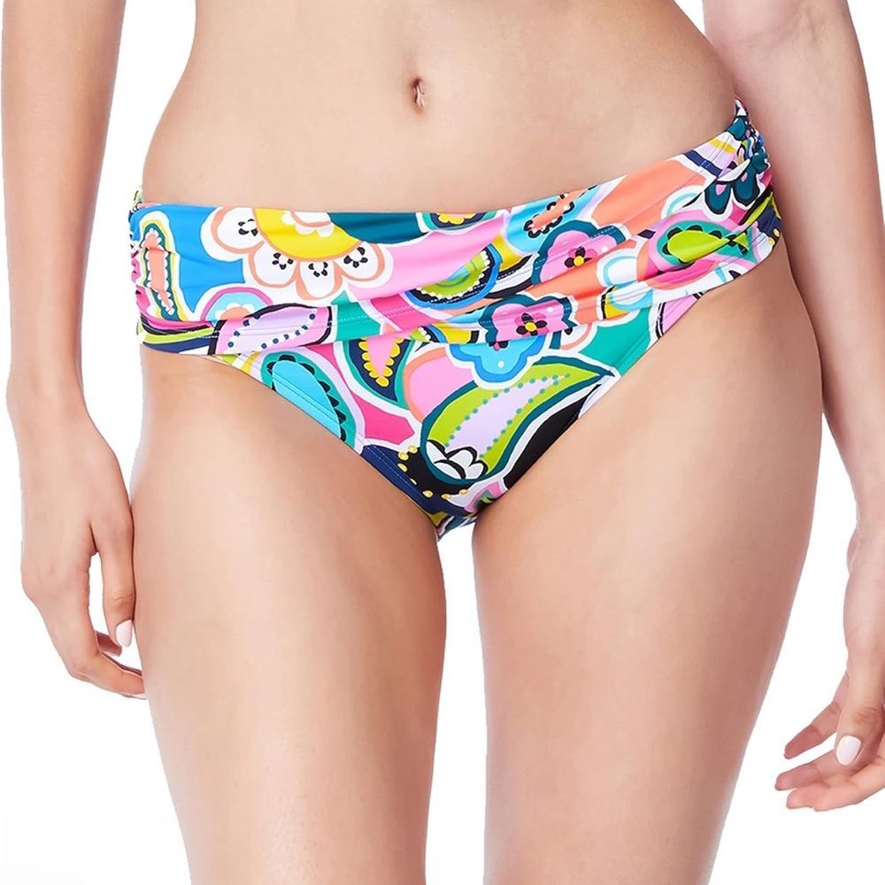 Bleu Rod Beattie Kore Sarong Multicolor Hipster Bikini Bottom Size 6